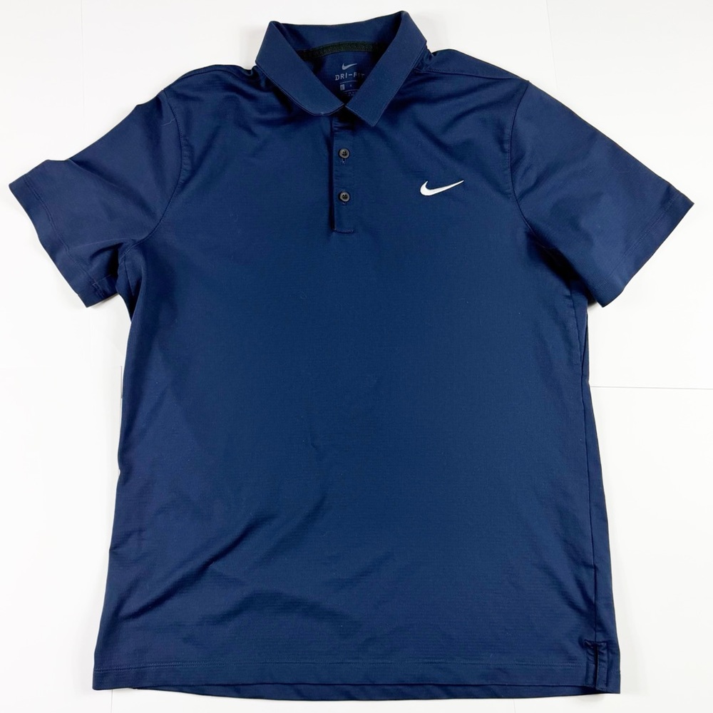 Nike Men's Navy Dri Fit Polo‎ Shirt Large